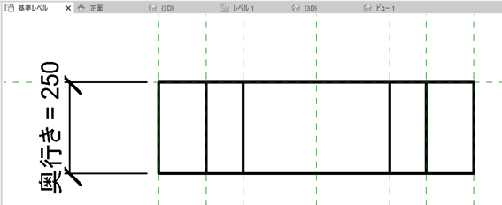 revit_carvert_パラメータ設定（奥行き）