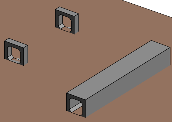 revit_carvert_パラメータ設定（奥行き）変更したカルバート